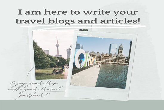 I will create mesmerizing travel blog for you