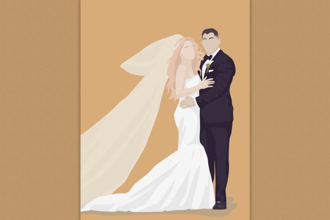 I will create minimalist portrait illustrations for your family photos