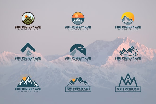 I will create modern minimalist mountain logo design in 24 hours