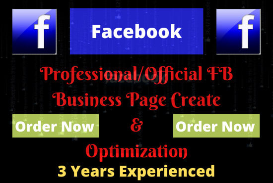 I will create official design and optimize a facebook business page