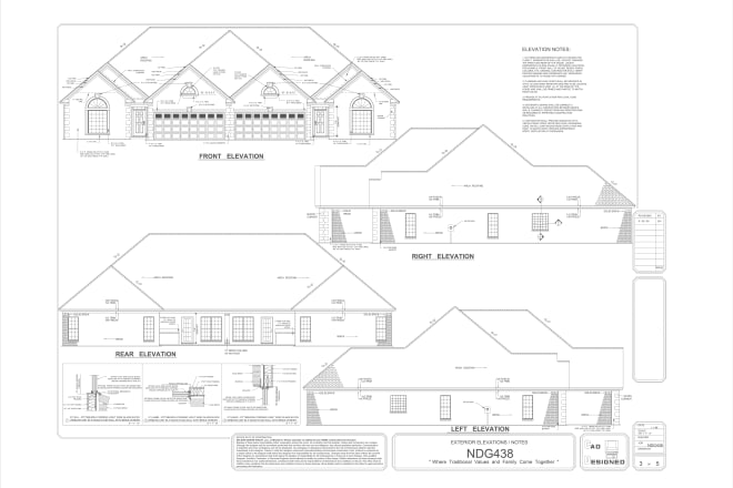I will create or draft autocad elevations and details