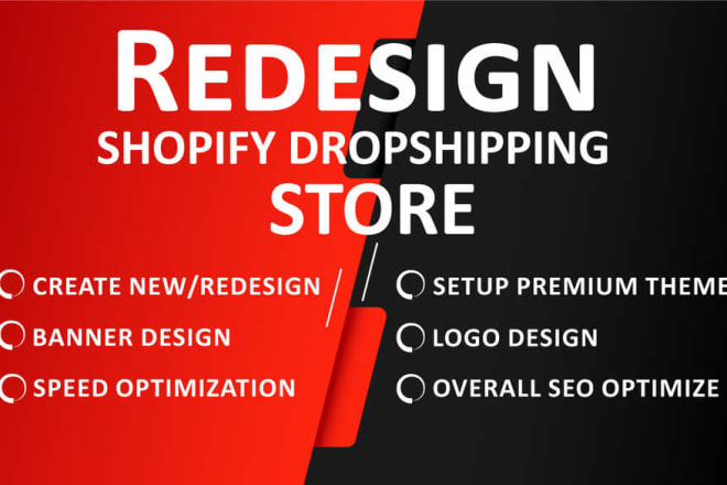 I will create or redesign shopify store