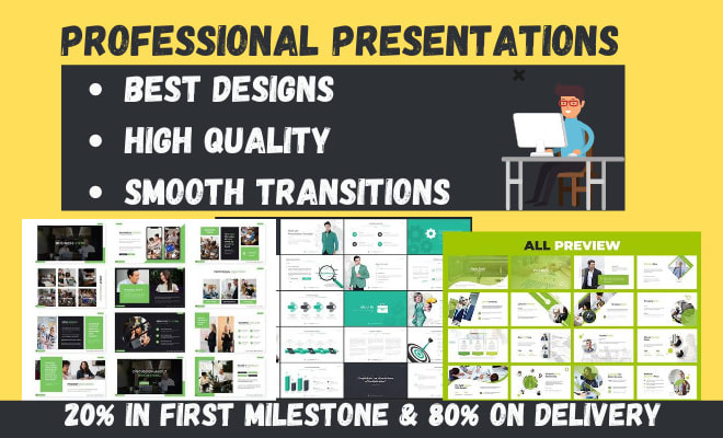 I will create powerpoint template,business presentation,ppt,google slides designs