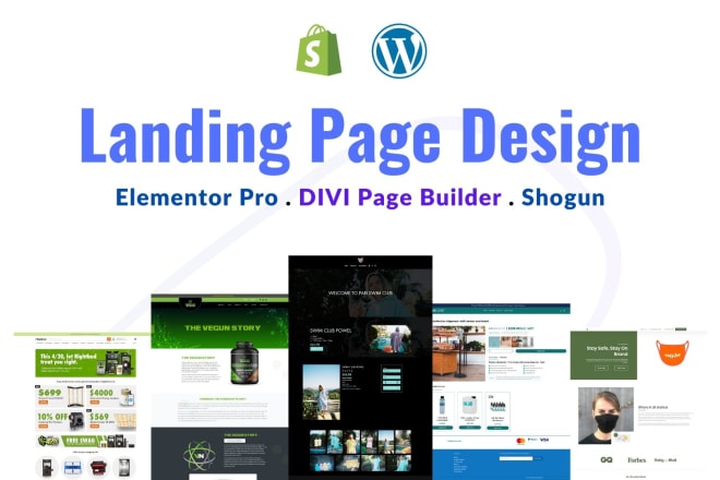 I will create product landing page in wordpress and shopify