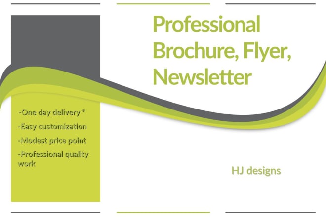 I will create professional brochures, newsletters, leaflets