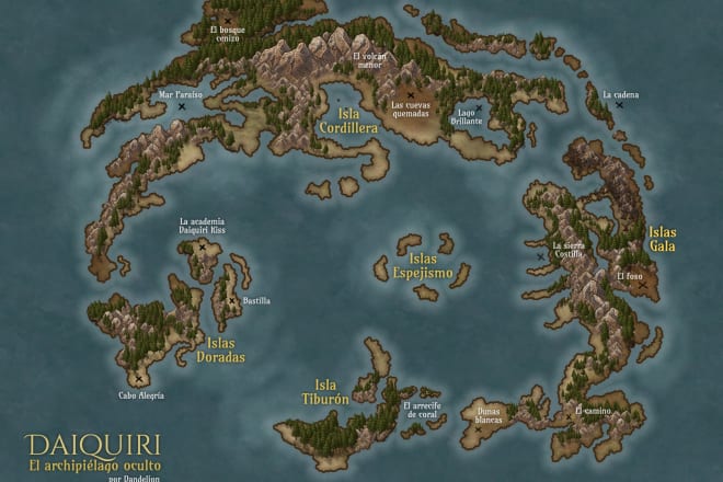 I will create professional maps for fantasy books or rpg games