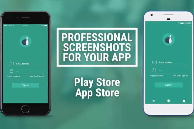 I will create professional screenshots for your app