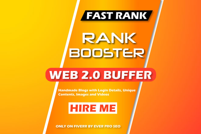 I will create rank booster web 2 0 buffer blog properties with login detail