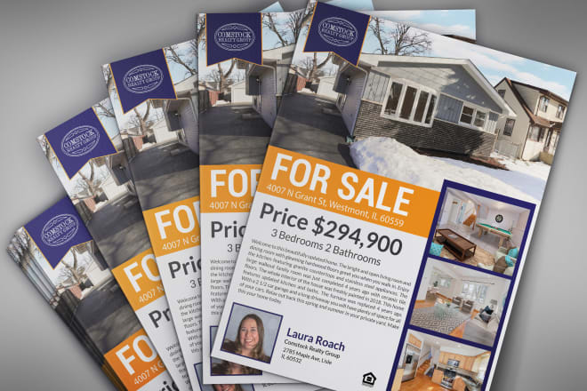 I will create real estate flyer