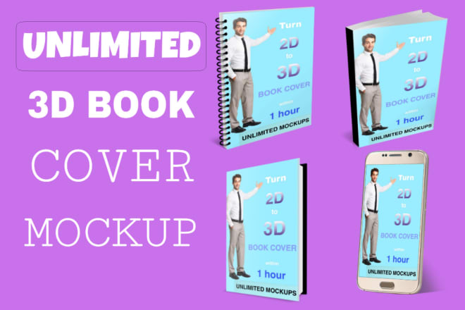 I will create realistic 3d book cover or ebook mockup unlimited