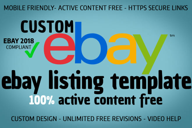 I will create responsive professional ebay listing template