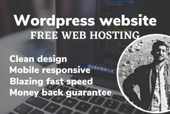 I will create responsive wordpress website buy and get free hosting