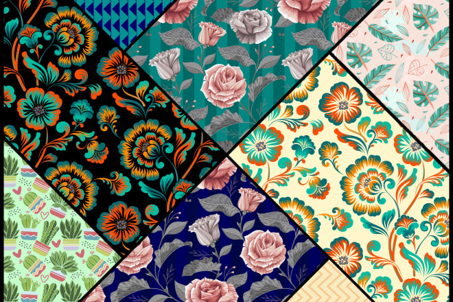 I will create seamless pattern design for textile and wallpaper