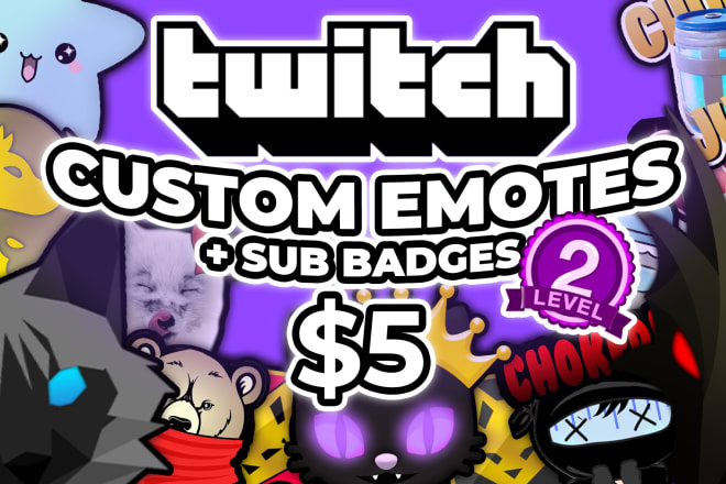 I will create sub badges, emotes, bit badges and sub badge flairs