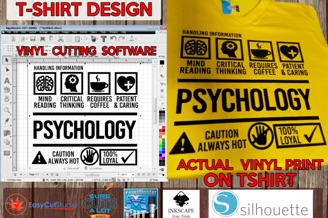 I will create t shirt design and decal sticker for vinyl cutting