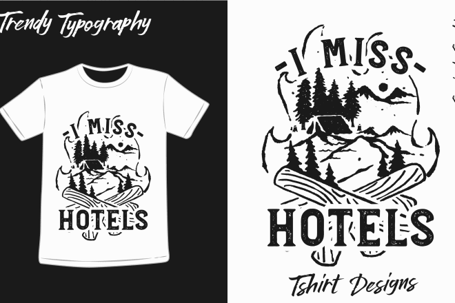 I will create trendy typography tshirt design