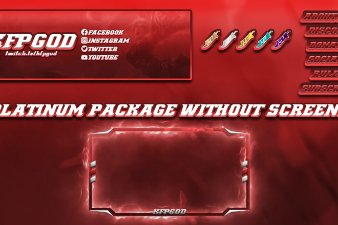 I will create twitch screens, overlay, sub badges and more