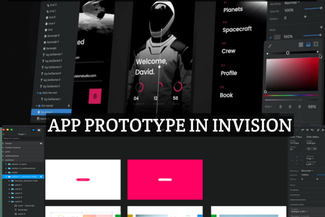 I will create UI design your app prototype with invision studio