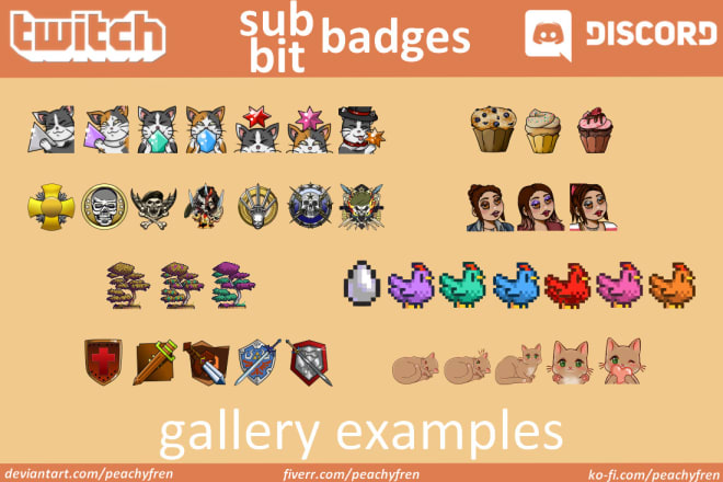 I will create unique sub and bit badges for your twitch channel