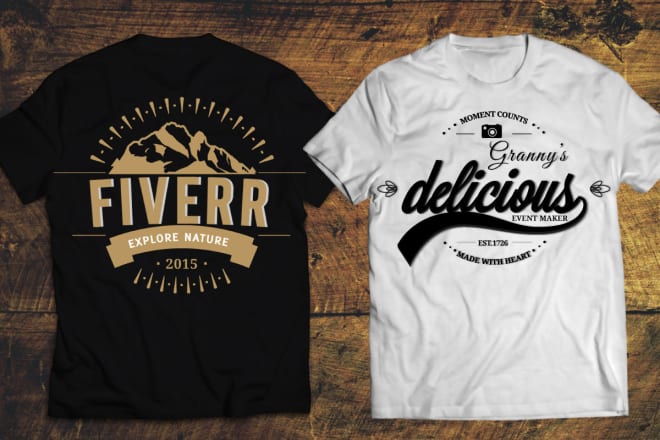 I will create vintage typography t shirt or vintage logo