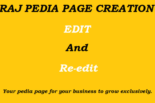 I will create wlkl pdia page for business entrepreneur and artist