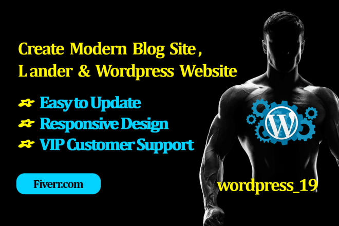 I will create wordpress blog shop business getresponse landing page website