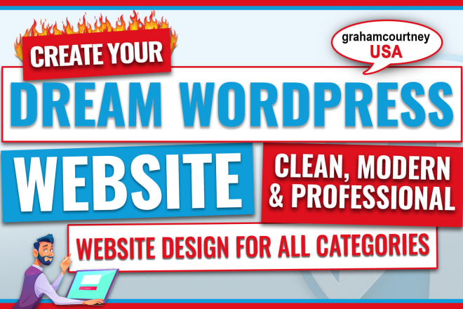 I will create wordpress website design,build website in 1day