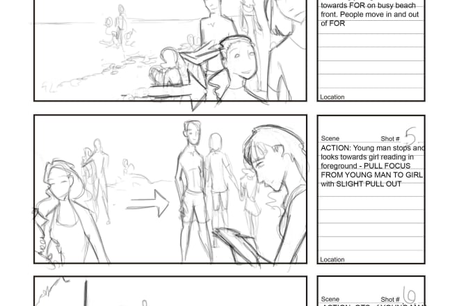 I will create your 2 panels of storyboard