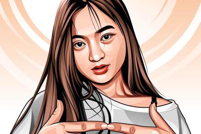 I will create your picture into vector portrait 24 hours