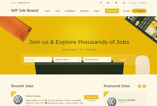 I will custom design wp job board website