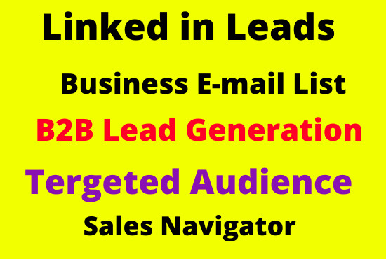 I will database email list and lead generation for the targeted audience