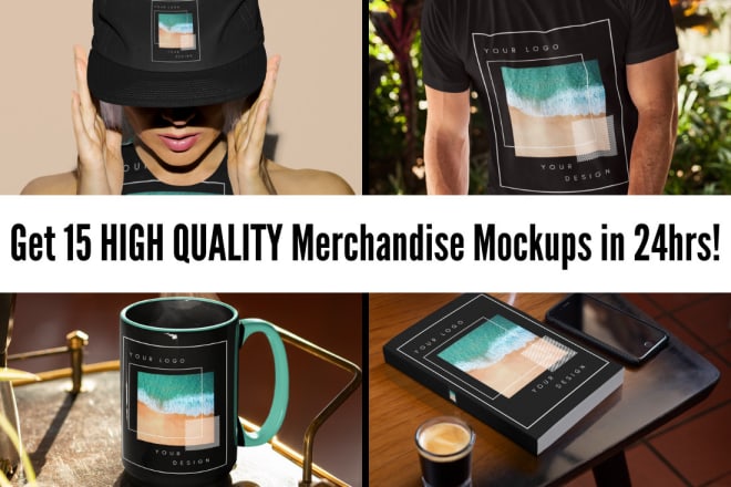 I will design 15 product mockups of t shirt and merchandise in 24hrs