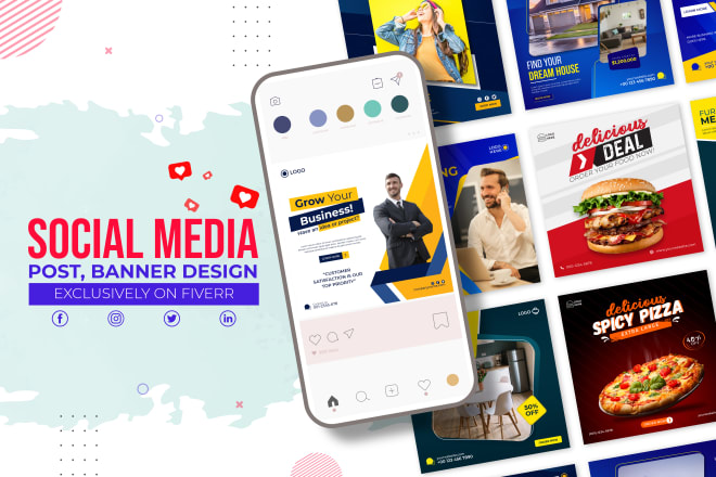 I will design 30 creative social media post, facebook post, instagram post