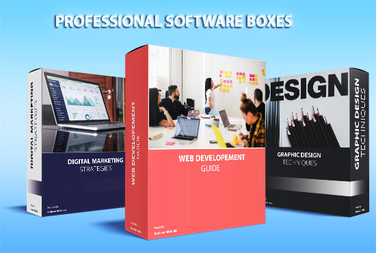 I will design 3d product box mockup, software box, boxset, boxshot