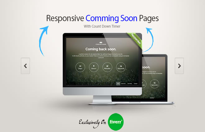 I will design a awesome coming soon or under construction page