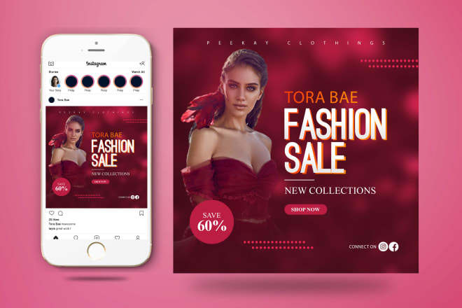 I will design a beautiful online fashion flyer or poster