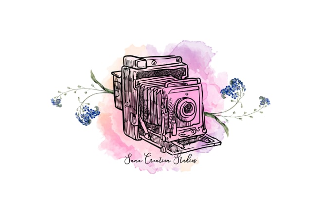 I will design a creative feminine watercolor logo for your business