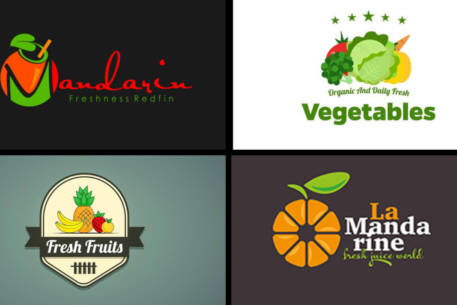 I will design a creative juice bar and fruit business logo