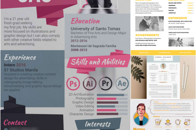 I will design a creative resume for you