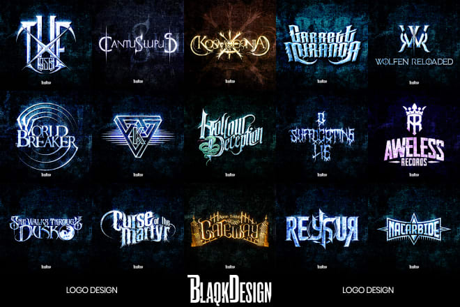 I will design a logo for your rock or metal band