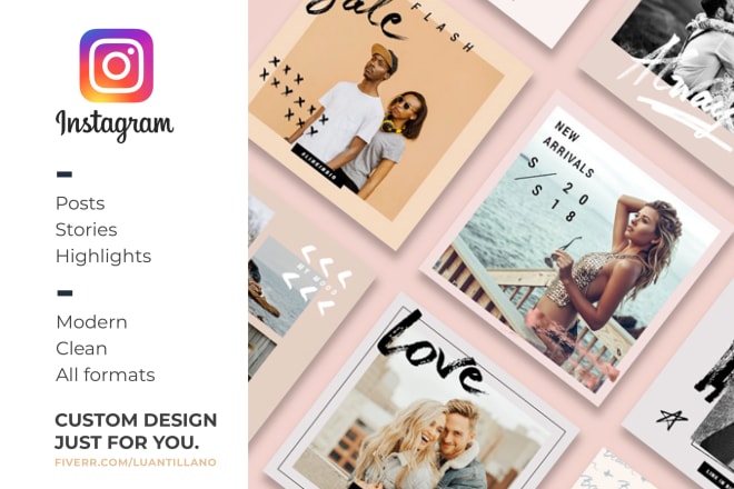 I will design a lovely instagram theme for posts and stories