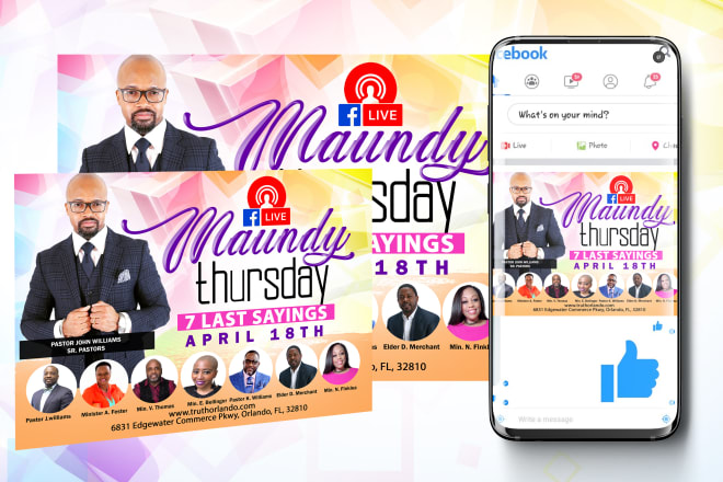 I will design a magnificent church flyer, event flyer social media