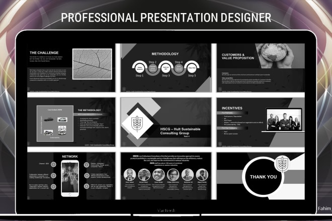 I will design a modern attractive powerpoint presentation