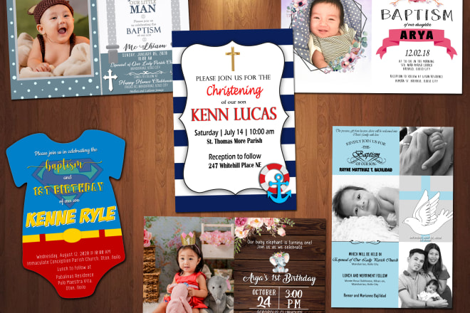 I will design a party invitation for your kids