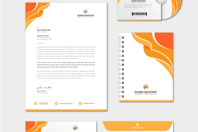 I will design a professional business card, letterhead, and stationery