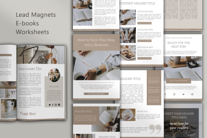 I will design a professional lead magnet, cook book, ebook, worksheet