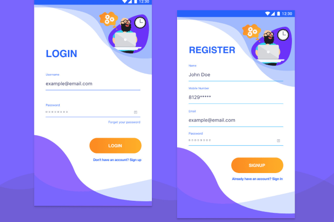I will design a professional login page for your website