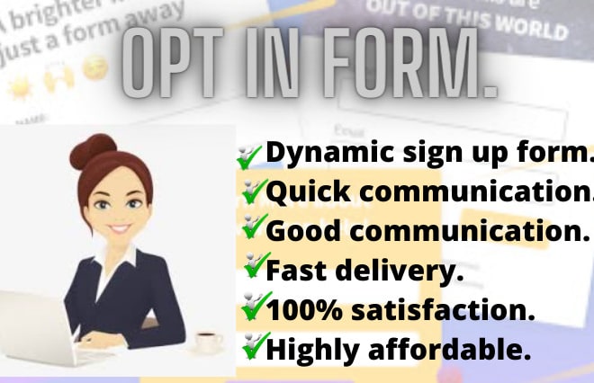 I will design a responsive and visually appealing sign up form for your website