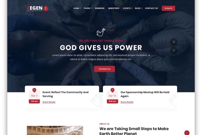 I will design a responsive church website