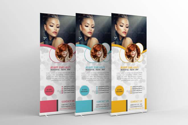 I will design a roll up banner